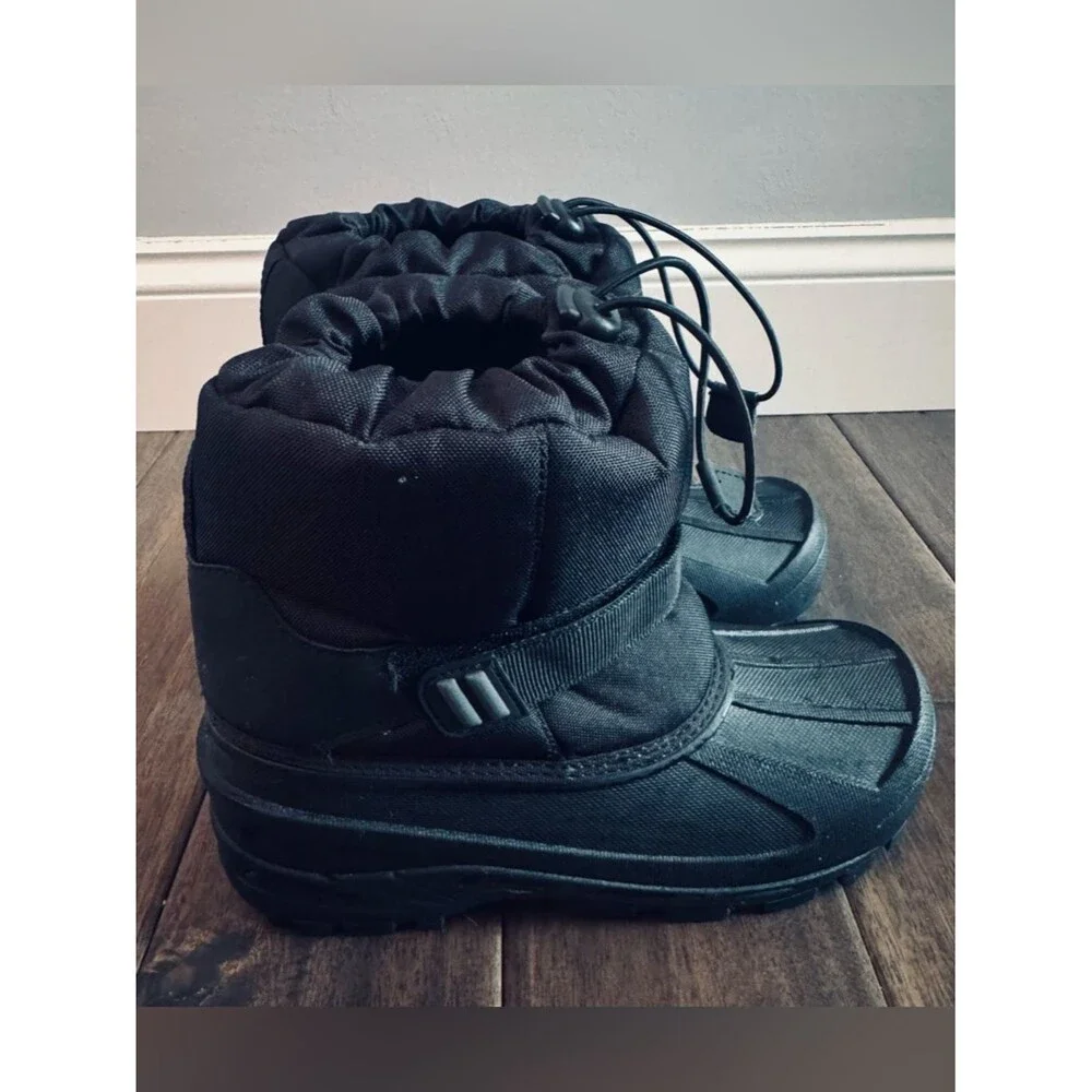 MORENDL Black Winter Duck Snow and Rain Boots Little Kid 5